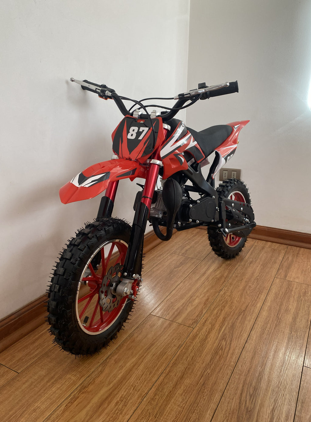 Moto Cross Roja Para Niños 5 a 11 Años - 49cc 2Tiempos