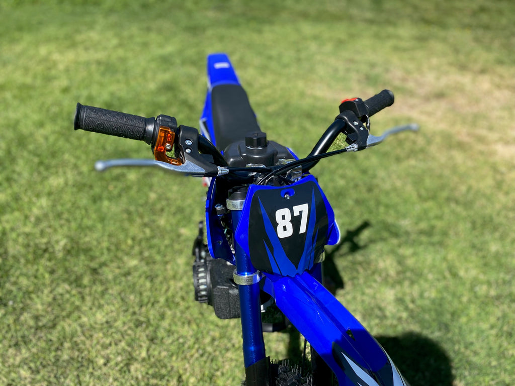 Moto Cross Azul Para Niños 5 a 11 Años - 49cc 2Tiempos