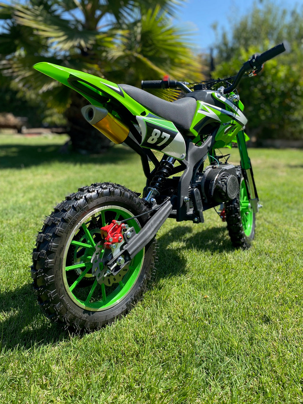 Moto Cross Verde Para Niños 5 a 11 Años - 49cc 2Tiempos