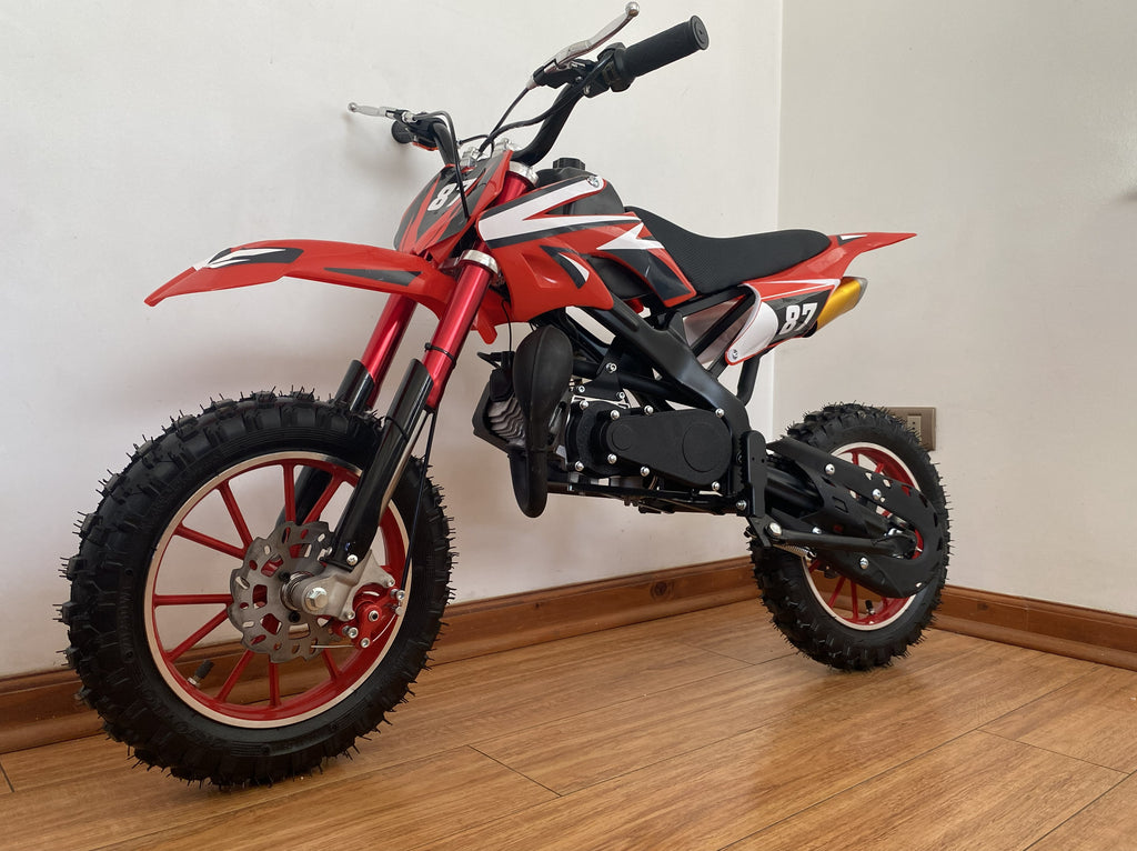 Moto Cross Roja Para Niños 5 a 11 Años - 49cc 2Tiempos