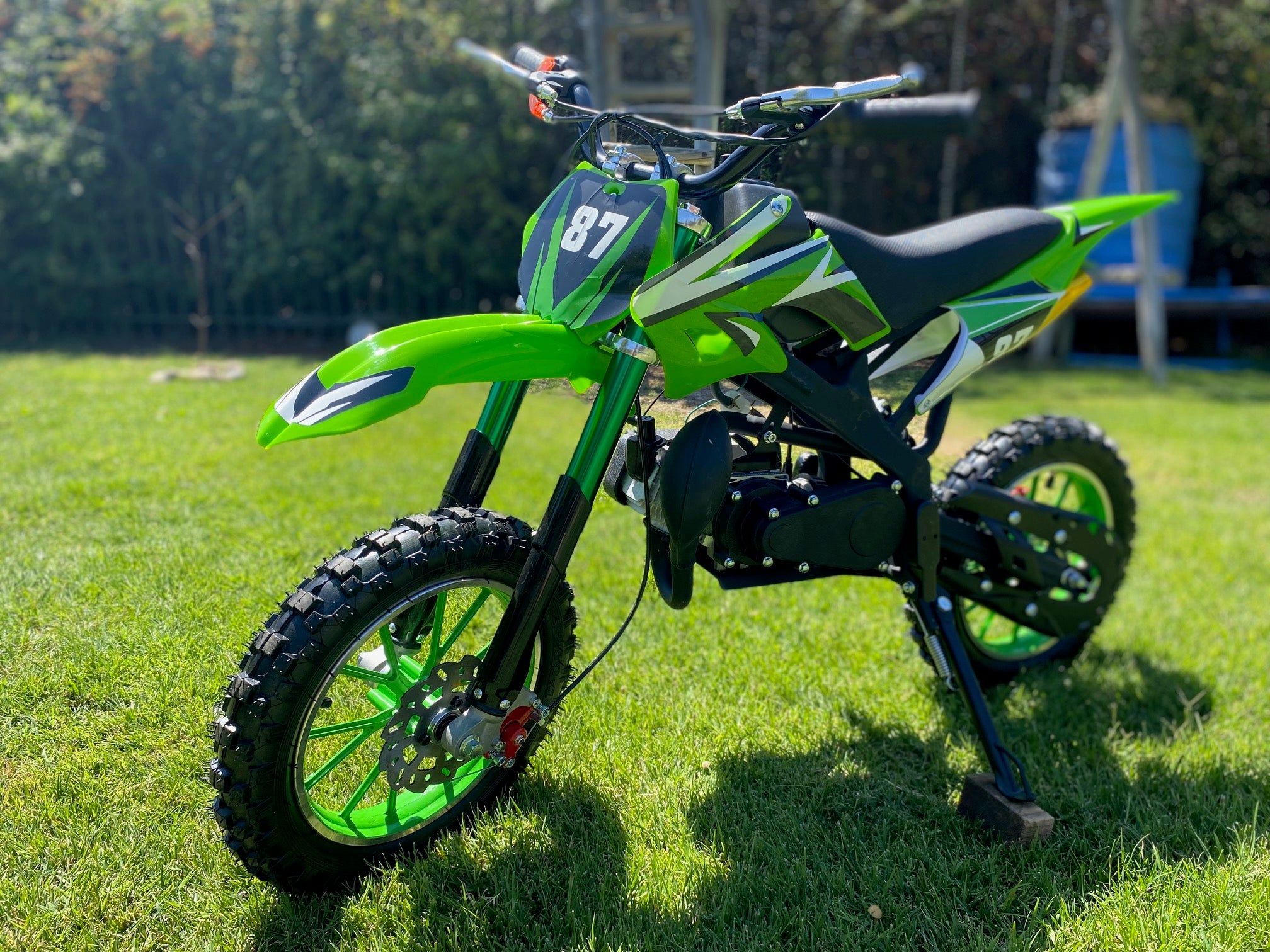 Moto Cross Verde Para Niños 5 a 11 Años - 49cc 2Tiempos