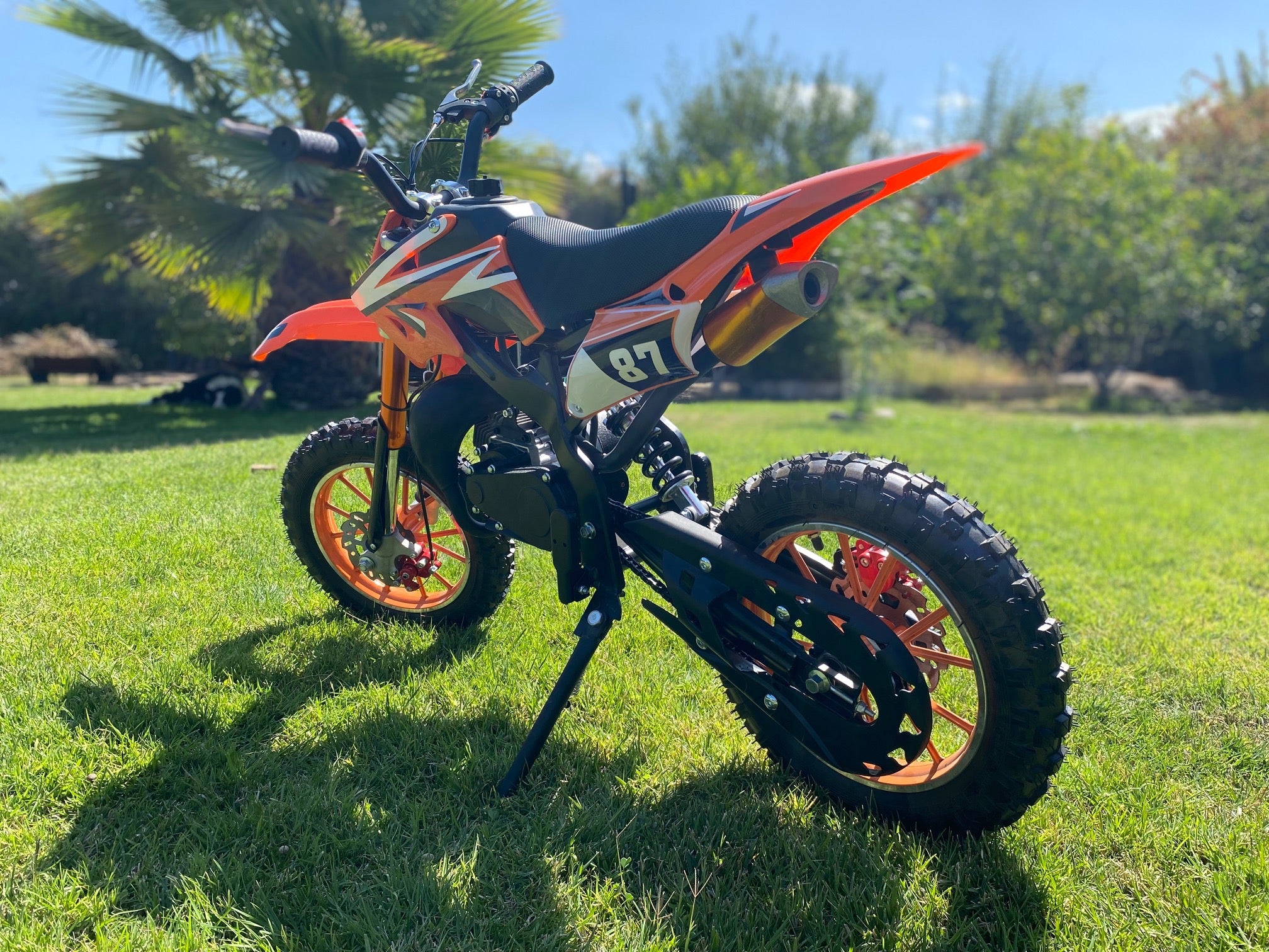 Moto Cross Naranja Para Niños 5 a 11 años - 49cc 2 Tiempos