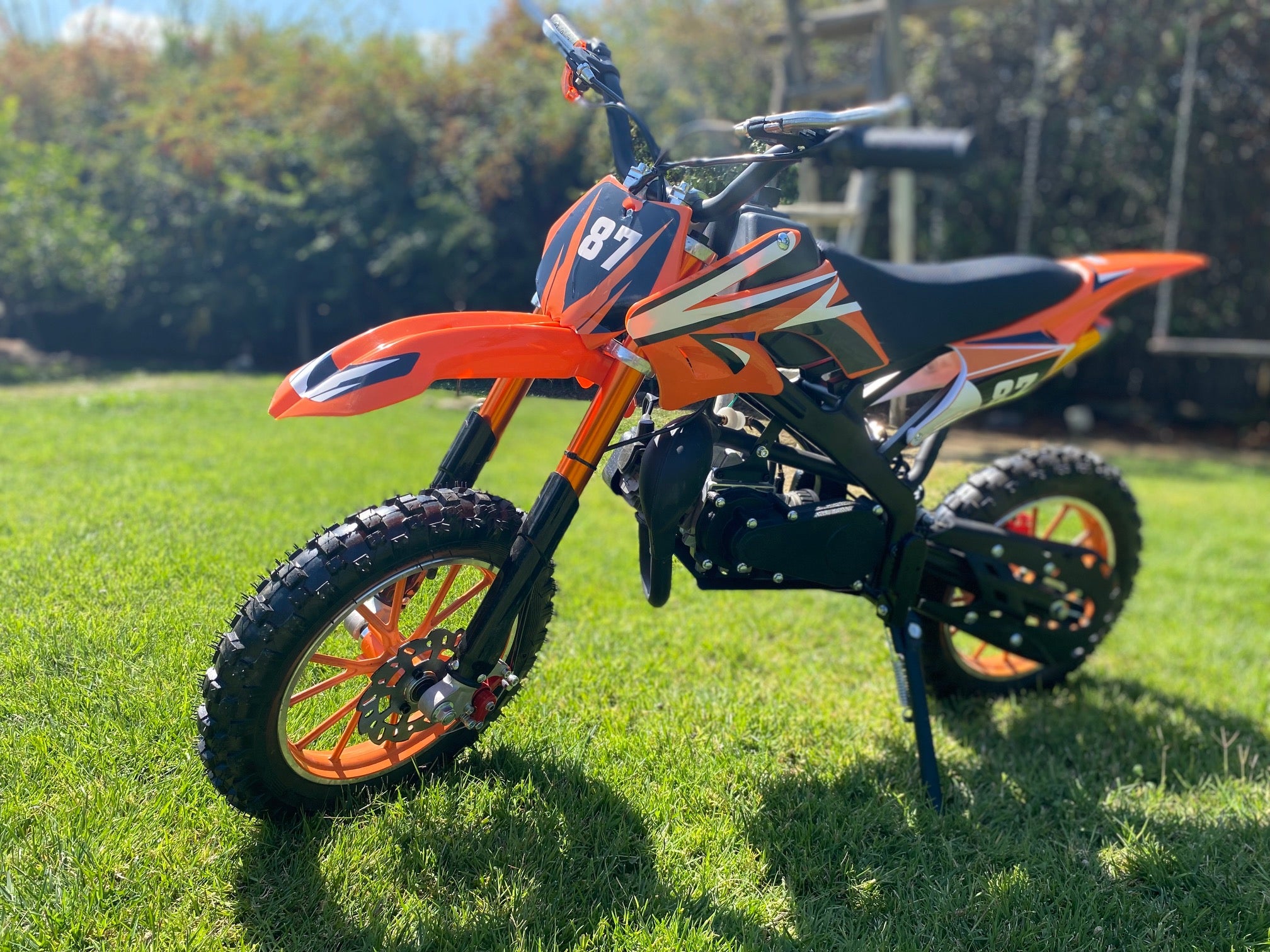 Moto Cross Naranja Para Niños 5 a 11 años - 49cc 2 Tiempos