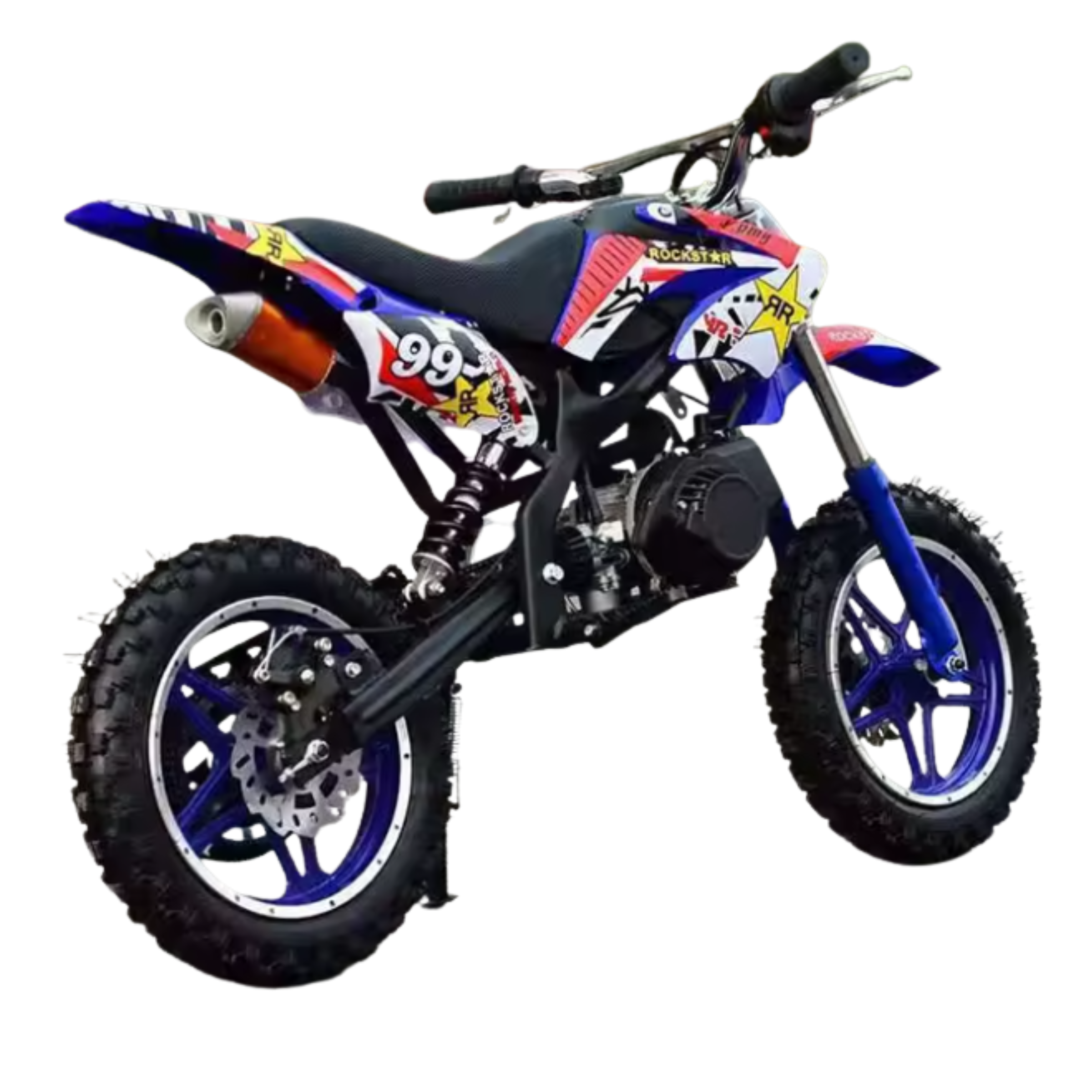 MotoCross Blue Para Niños 5 a 11 Años - 49cc 2Tiempos