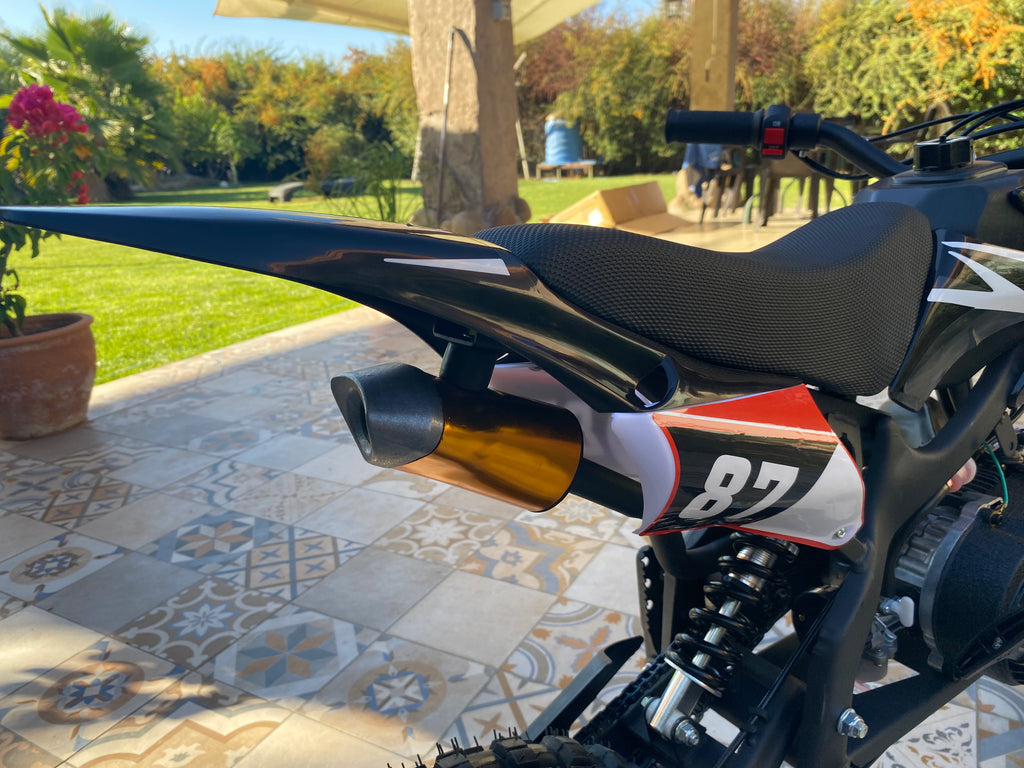 Moto Cross Negra Para Niños 5 a 11 Años - 49cc 2Tiempos