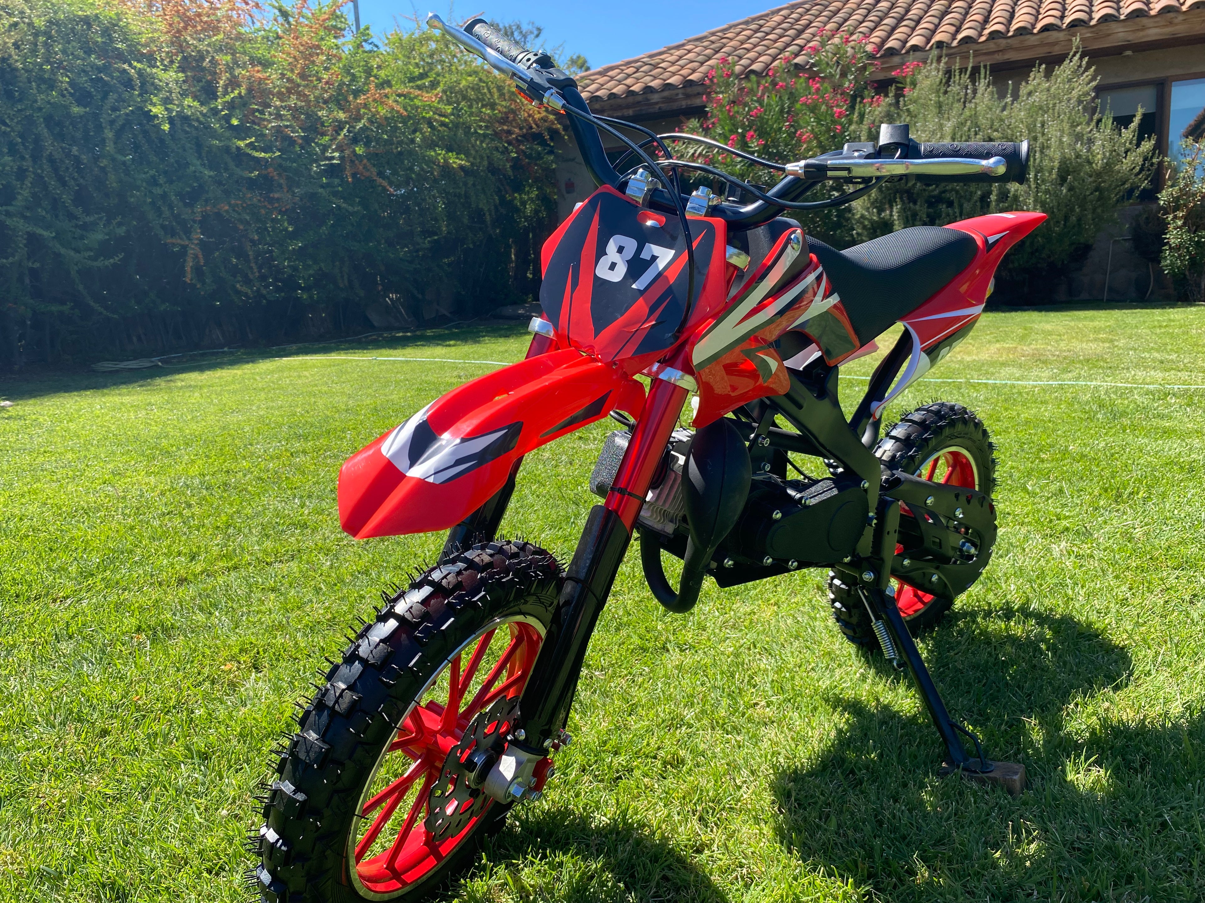 Moto Cross Roja Para Niños 5 a 11 Años - 49cc 2Tiempos