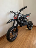 Moto Cross Negra Para Niños 5 a 11 Años - 49cc 2Tiempos